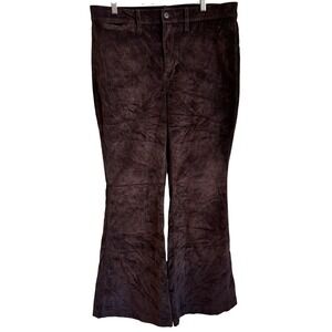 Madewell Perfect Vintage Flare Corduroy Pant Women 32 Brown High Rise Stretch